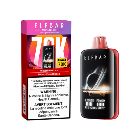 ELF BAR MOONNIGHT 70K DISPOSABLE - WATERMELON ICE