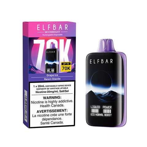 ELF BAR MOONNIGHT 70K DISPOSABLE - GRAPE ICE