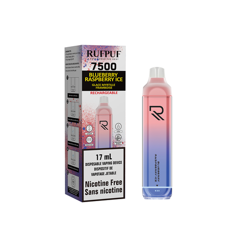 GCORE RUFPUF ZERO NIC Blueberry Raspberry Ice (0mg/ML) 7500 Puffs