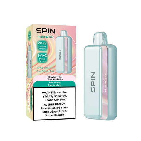 SPIN FUSION 20K STRAWBERRY ICE AND PEACH BERRY