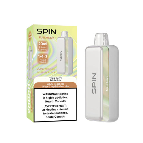 SPIN FUSION 20K TRIPLE BERRY AND WHITE PEACH ICE