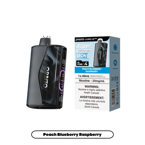 Orbito Lumo AI Pro+ 180K (20mg) - Peach Blueberry Raspberry