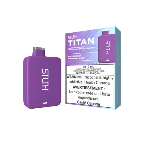 STLTH TITAN DISPOSABLE - WHITE GRAPE ICE