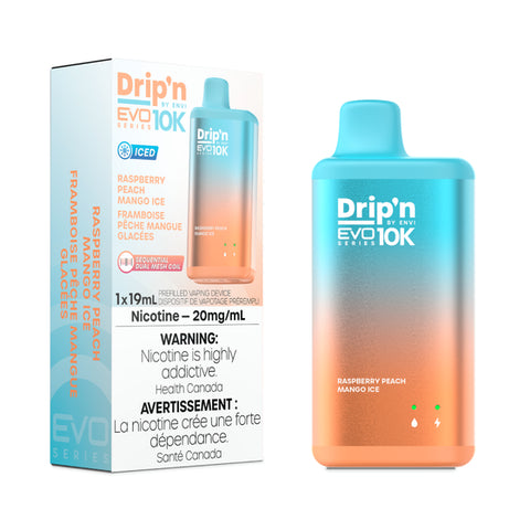 Drip'n by Envi EVO 10K Series Disposable - Raspberry Peach Mango Ice