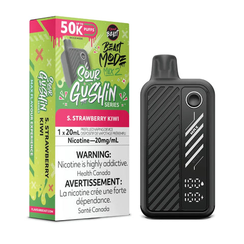 Flavour Beast Beast Mode Max 2 - Sour Gushin S. Strawberry Kiwi