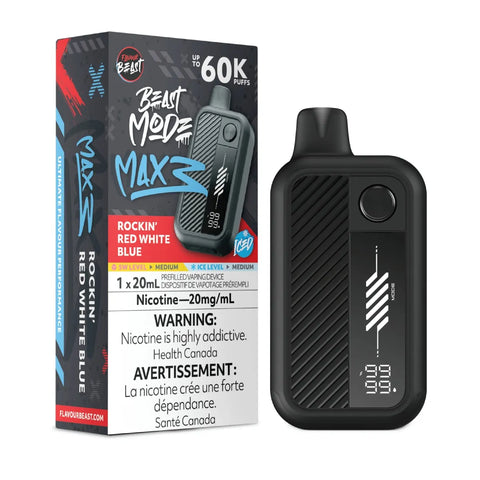 Flavour Beast™ Beast Mode Max 3 - Rockin' Red White Blue Iced