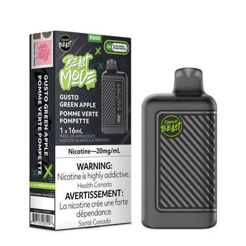 Flavour Beast Beast Mode 8K Disposable - Gusto Green Apple 20MG