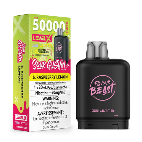 Level X Flavour Beast G2 Ultra - Sour Gushin S. Raspberry Lemon