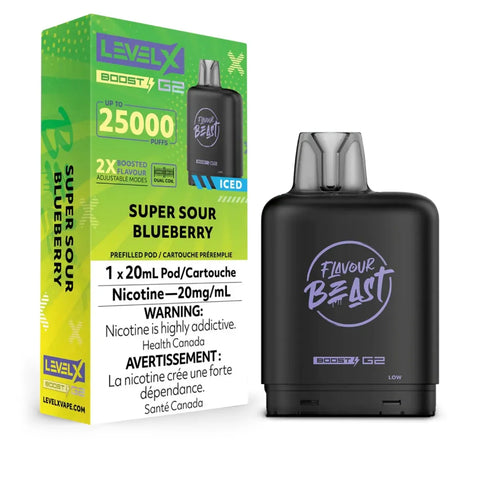 LEVEL X FB BOOST POD SUPER SOUR BLUEBERRY