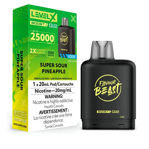 LEVEL X FB BOOST POD SUPER SOUR PINEAPPLE