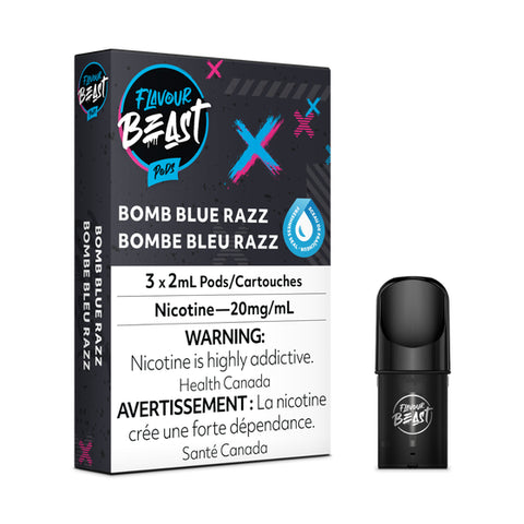 Flavour Beast Pod Pack - Bomb Blue Razz (3/PK)