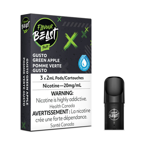 Flavour Beast Pod Pack - Gusto Green Apple (3/PK)